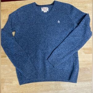 Original Penguin Men's Medium V-Neck Sweater in Blue